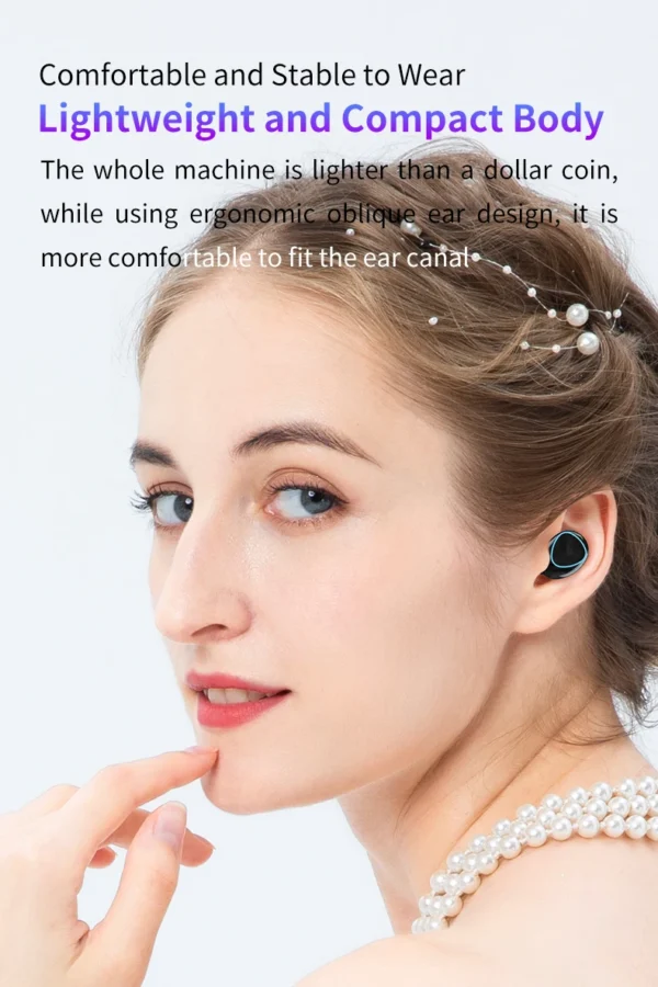 M-10 Wireless Bluetooth Earbuds | TWS HiFi Earphones with LED Display & Charging Box - Image 8