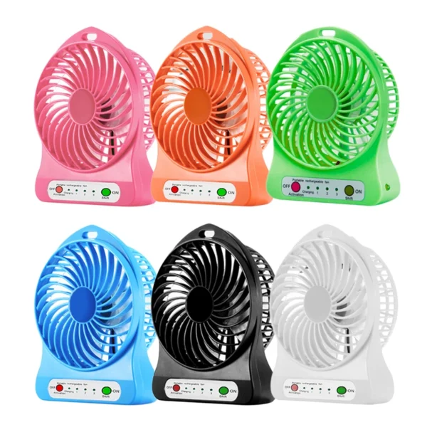 Rechargeable Mini USB Fan | 3-Speeds Adjustable Electric Cooling Fan - Image 8